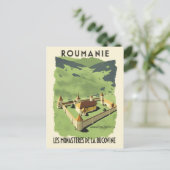 Roumanie Romania Vintage Poster 1930s Briefkaart (Staand voorkant)