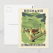 Roumanie Romania Vintage Poster 1930s Briefkaart (Voorkant / Achterkant)