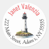Round address labels (Voorkant)
