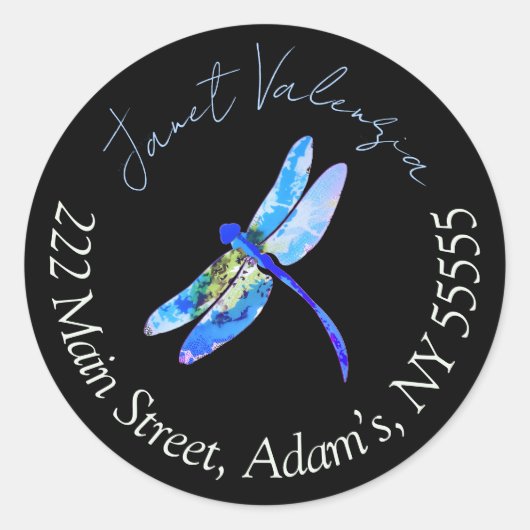 Round address labels (Voorkant)