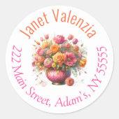 Round address labels (Voorkant)