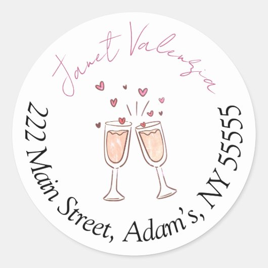 Round address labels (Voorkant)