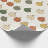 Round Baubles Pattern Cadeaupapier (Hoek)