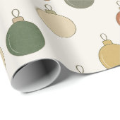 Round Baubles Pattern Cadeaupapier (Rol Hoek)