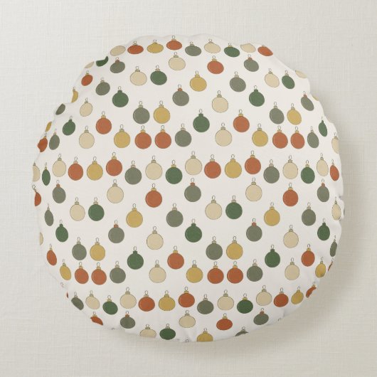Round Baubles Pattern			 Rond Kussen (Voorkant)