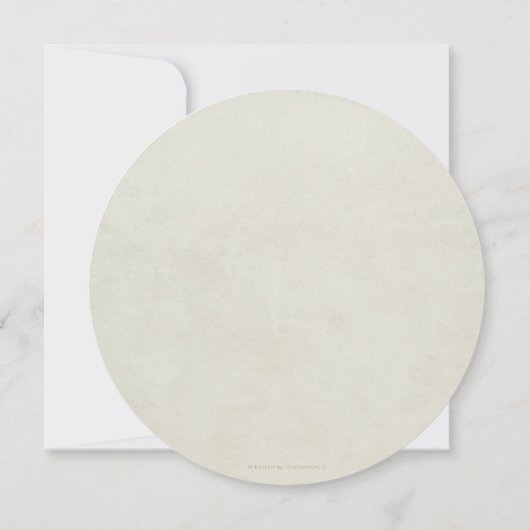 Round Beige + White Floral Wreate Easter Brunch Kaart (Achterkant)