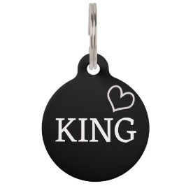 Round Black ID Pet Tag Huisdierpenning