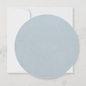 Round Blue en White Floral Wreate Easter Brunch Kaart (Achterkant)