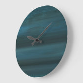 Round Blue Rain Abstract Wall Clock Grote Klok (Hoek)
