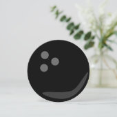 Round Bowling Ball Birthday Party Kaart (Staand voorkant)