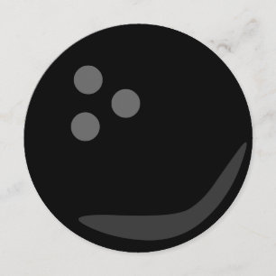 Round Bowling Ball Birthday Party Kaart