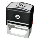 Round Business Logo Professional Tradesman Zelfinktende Stempel (Product)