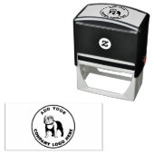 Round Business Logo Professional Tradesman Zelfinktende Stempel (In situ)