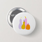 Round Button with colorful pumpkins (Voorkant /achterkant)