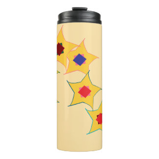 round candle stars designed.. thermosbeker