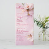 Round Cherry Blossom Elegant Wedding Menu (Staand voorkant)