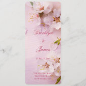 Round Cherry Blossom Elegant Wedding Menu (Achterkant)
