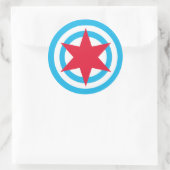 Round Chicago-vlag Ronde Sticker (Tas)