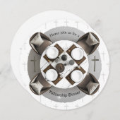 Round Christian Fellowship Dinner Invitation Kaart (Voorkant / Achterkant)