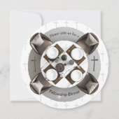 Round Christian Fellowship Dinner Invitation Kaart (Voorkant)