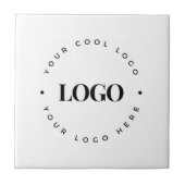 Round Circle Custom Business Logo Branded Company Tegeltje (Voorkant)