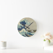 Round clock: "Great Wave off Kanagawa" by Hokusai Ronde Klok (Huis)