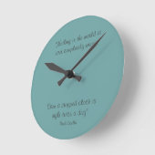 Round Clock with Paulo Coelho Quote Ronde Klok (Hoek)