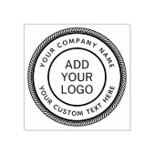 Round company name and custom Text Logo template Rubberstempel (Afrduk)