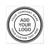 Round company name and custom Text Logo template Zelfinktende Stempel (Design)