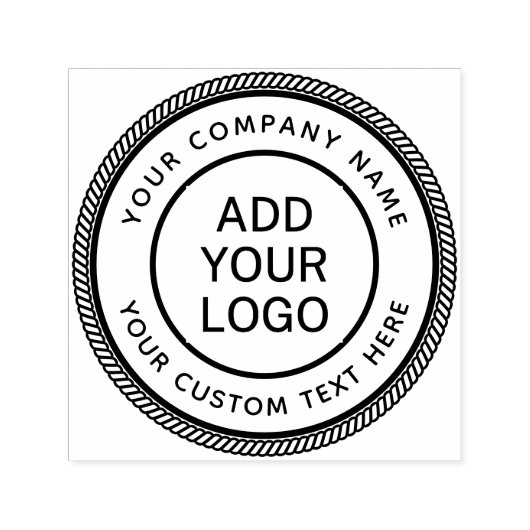 Round company name and custom Text Logo template Zelfinktende Stempel (Design)