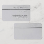 Round-corner Silver Grey Professional Visitekaartje (Voorkant / Achterkant)