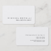 Round Corner White Real Estate Agent Visitekaartje (Voorkant / Achterkant)