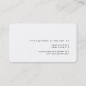 Round Corner White Real Estate Agent Visitekaartje (Achterkant)