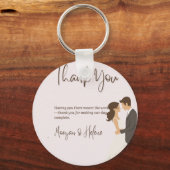 Round Couple Keychain – Mr. & Mrs. Personalized Gi (Achterkant)