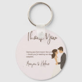 Round Couple Keychain – Mr. & Mrs. Personalized Gi (Achterkant)