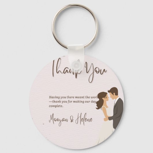 Round Couple Keychain – Mr. & Mrs. Personalized Gi (Achterkant)