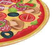 Round Cutting Board  Illustration Whole Pizza Snijplank (Hoek)