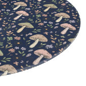 Round Dark Navy Fungi Dark Academia Circle Cheese Snijplank (Hoek)