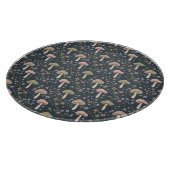 Round Deep Slate Blue Fungi Dark Academia Circle Snijplank (Hoek)