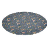 Round Deep Slate Gray Fungi Minimalist Circle Snijplank (Hoek)
