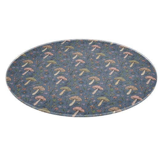 Round Deep Slate Gray Fungi Minimalist Circle Snijplank (Hoek)