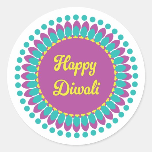 Round Diwali Stickers (Voorkant)