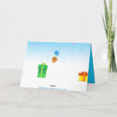 Round Dog Birthday-kaart Kaart (Achterkant)