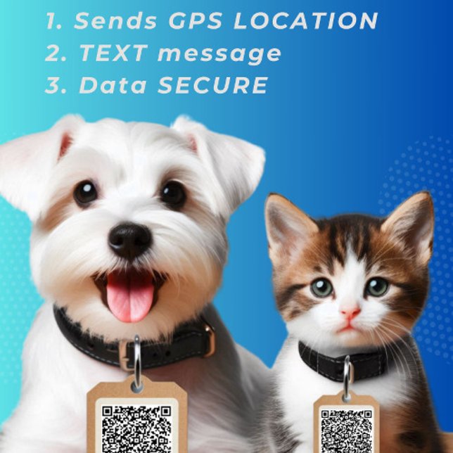 Round Dog Label QR-code Huisdierpenning (Peace of Mind - ALWAYS)