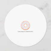 Round Donut Party Girl 10th Birthday Invitation Kaart (Achterkant)