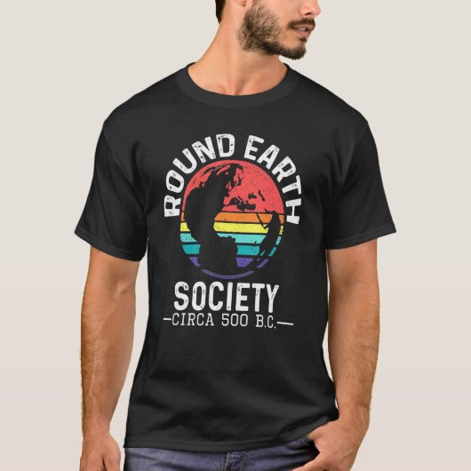 Round Earth Society Circa 500 v.Chr. Anti Flat Ear T-shirt (Voorkant)