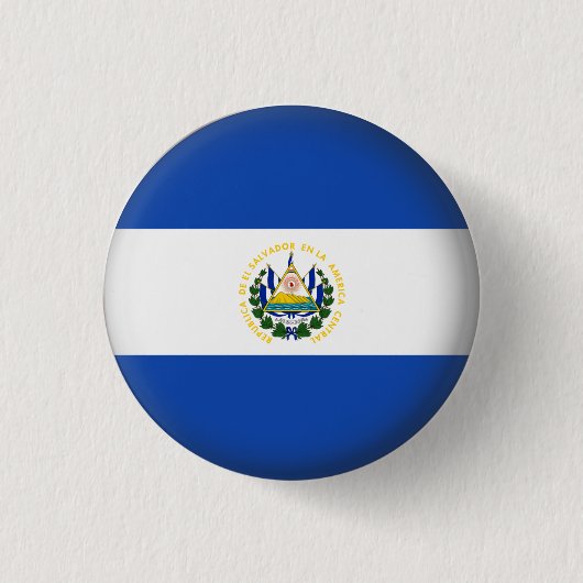 Round El Salvador Ronde Button 3,2 Cm (Voorkant)