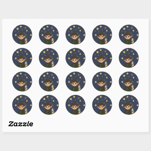 Round Elf Starry Night Watcher Sticker (Vel)