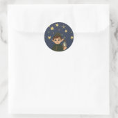 Round Elf Starry Night Watcher Sticker (Tas)