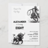 Round 'Em Up Boys Cowboy Verjaardagsfeestje Kaart (Voorkant)